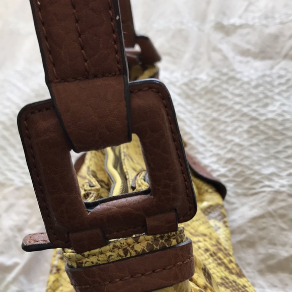 Yellow and brown handbag - Picture 4 of 9